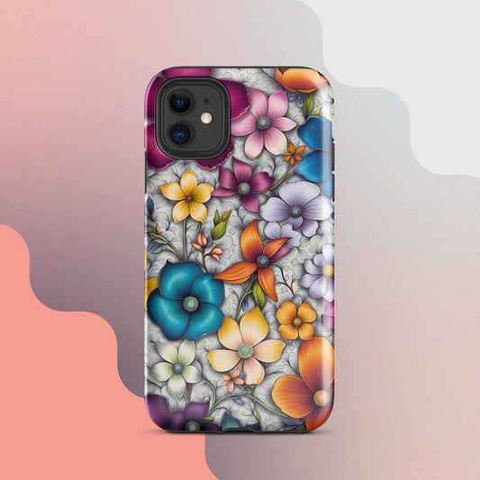 Tough Case for iPhone®, Flower iPhone cell case, Flower Iphone cellular cover