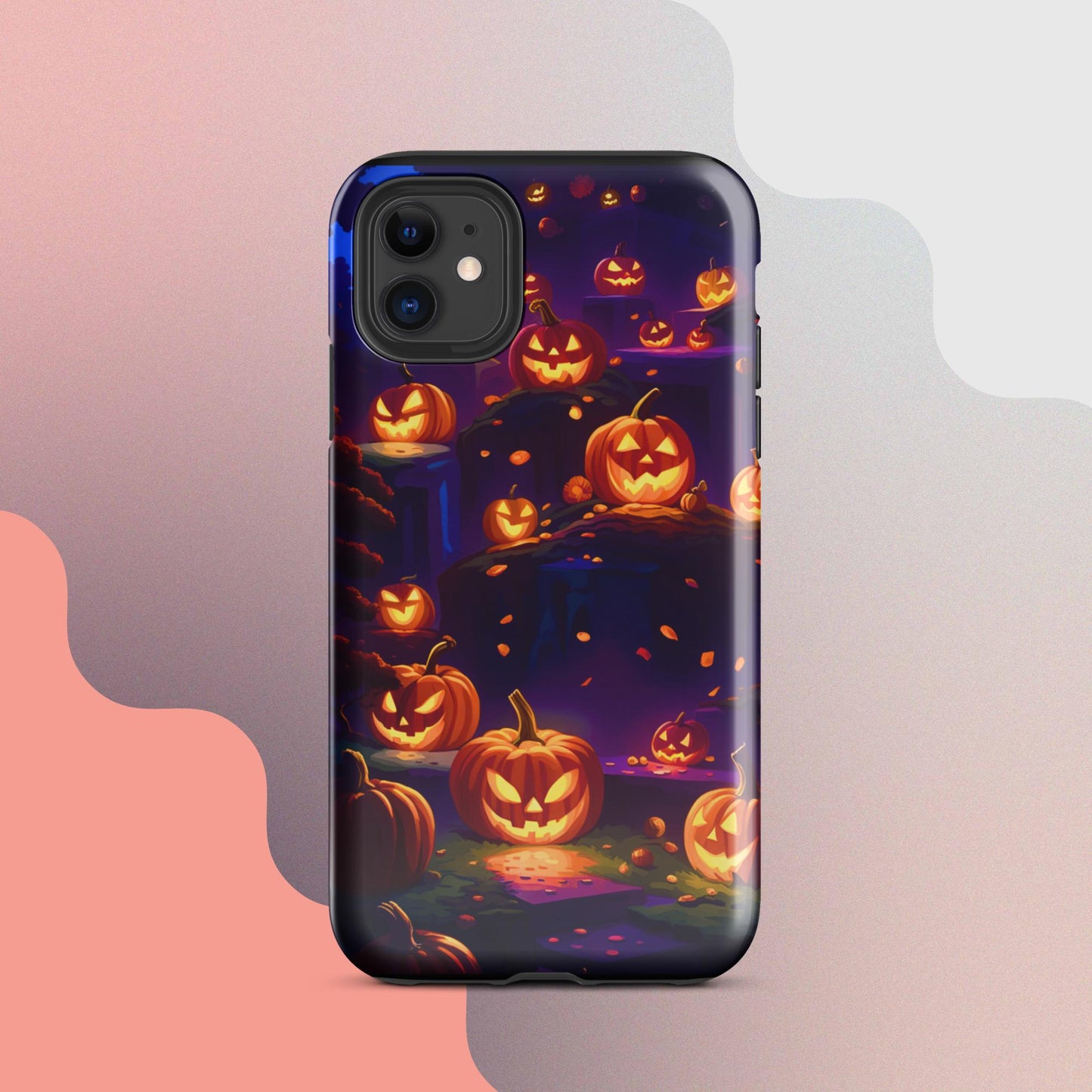 Tough Case for iPhone®, Tough Case for iPhone®, Halloween Cell phone Case, pumpkin cell phone case, iphone14, Iphone 13, iphone 12 halloween case,