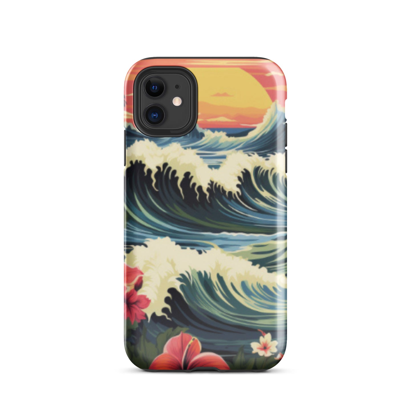 Sunset cell phone cover, Wave cell phone case, Tough Case for iPhone®