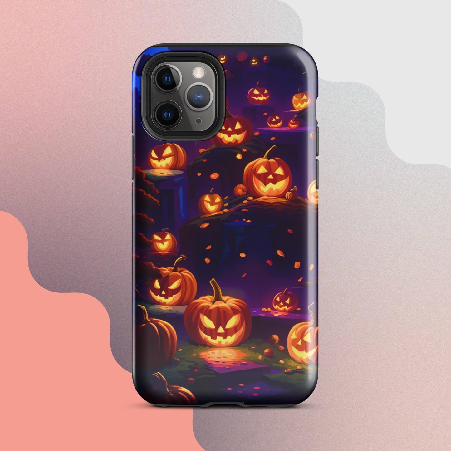 Tough Case for iPhone®, Tough Case for iPhone®, Halloween Cell phone Case, pumpkin cell phone case, iphone14, Iphone 13, iphone 12 halloween case,