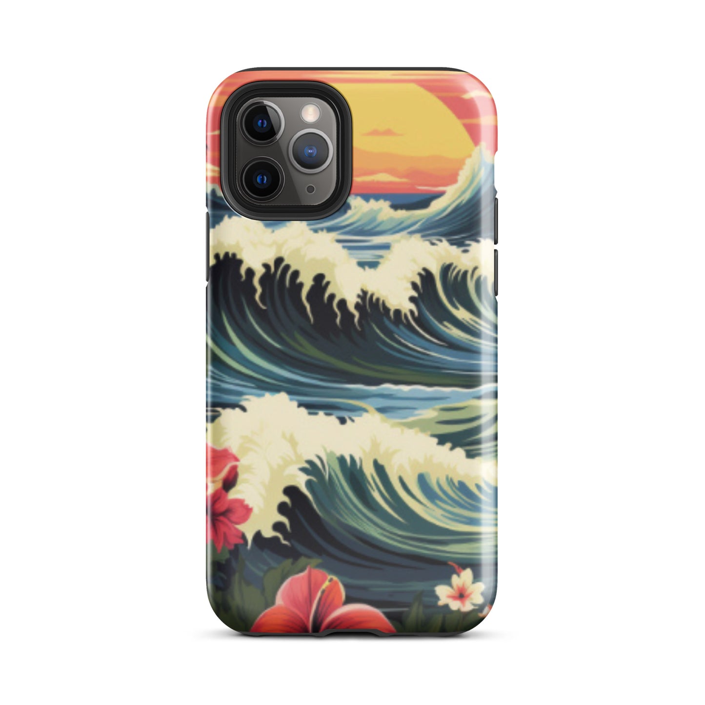 Sunset cell phone cover, Wave cell phone case, Tough Case for iPhone®