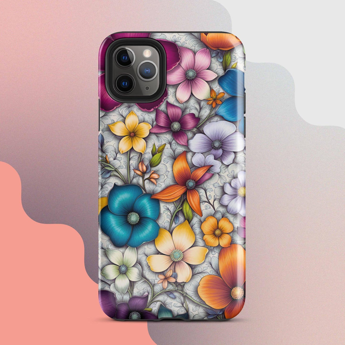 Tough Case for iPhone®, Flower iPhone cell case, Flower Iphone cellular cover