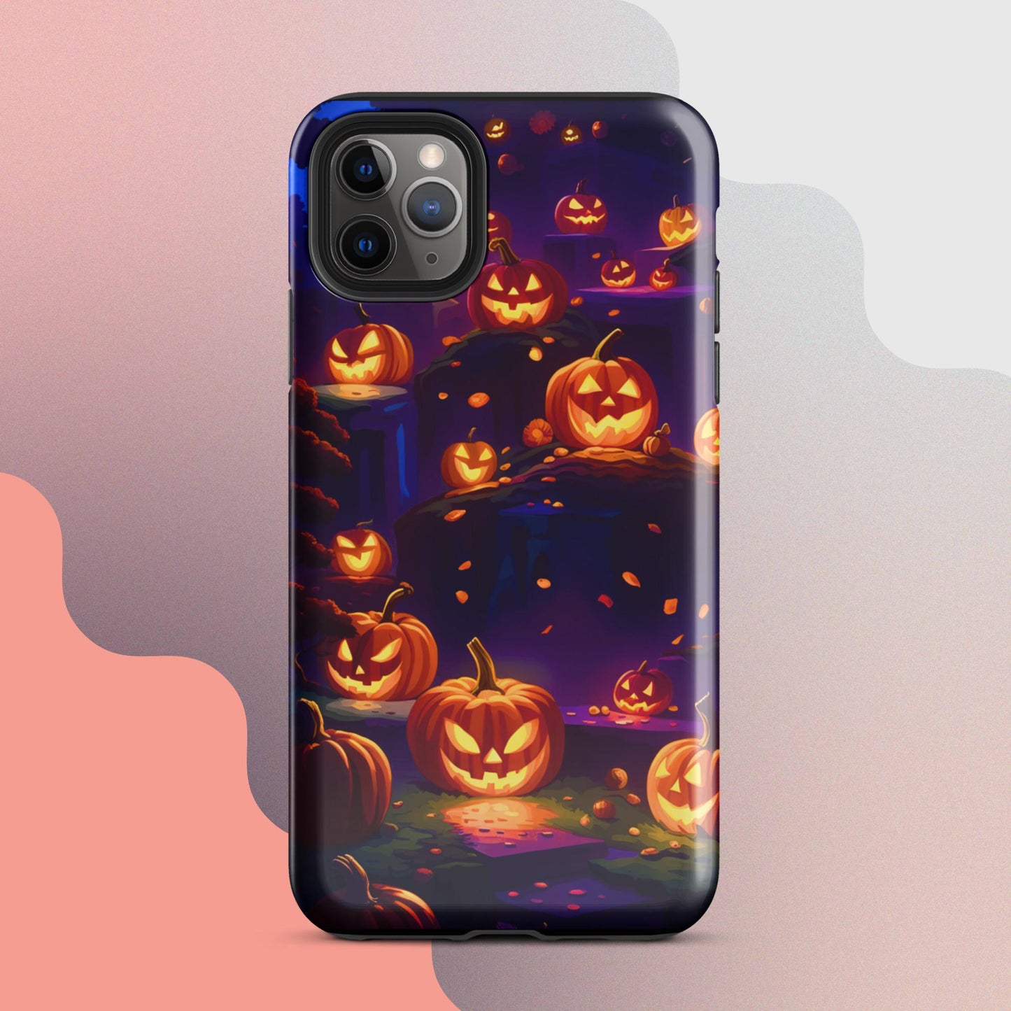 Tough Case for iPhone®, Tough Case for iPhone®, Halloween Cell phone Case, pumpkin cell phone case, iphone14, Iphone 13, iphone 12 halloween case,