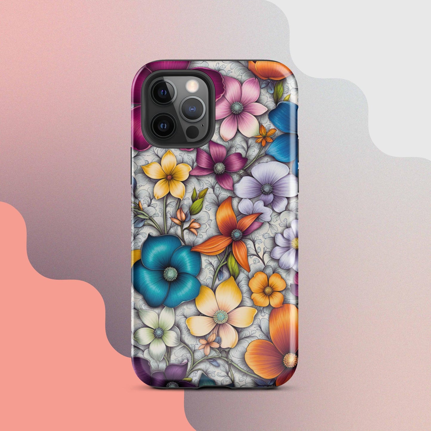 Tough Case for iPhone®, Flower iPhone cell case, Flower Iphone cellular cover