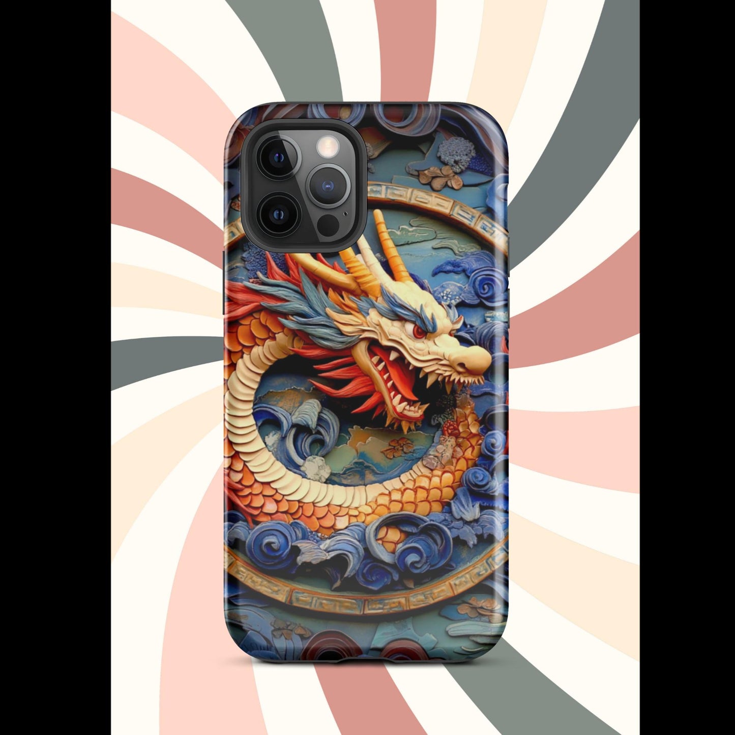 Tough Case for iPhone®, anutcase, Dragon gift, dragon phone case, iphone 15, chinese art, trending phone cases