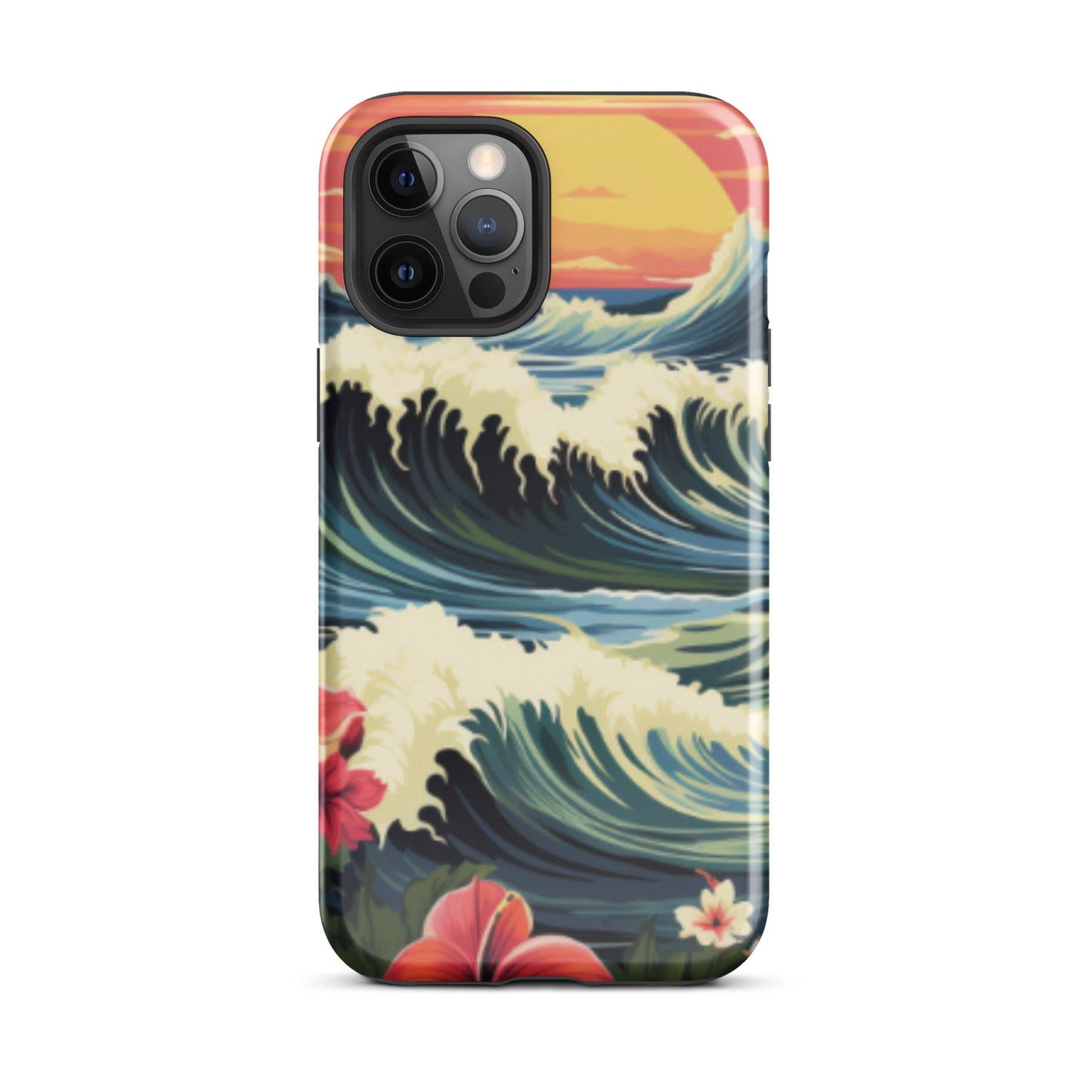 Sunset cell phone cover, Wave cell phone case, Tough Case for iPhone®