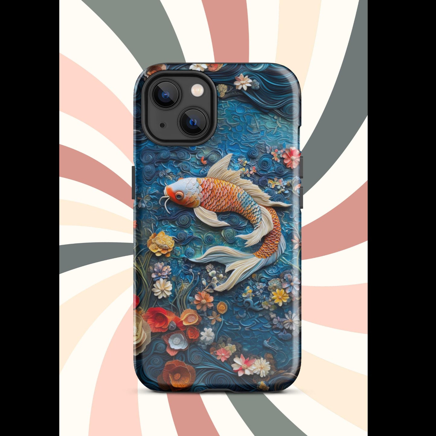 Tough Case for iPhone®, Koi Fish, Fish phone case, iphone 15 cell phone case, c;lay phone case, anutcase