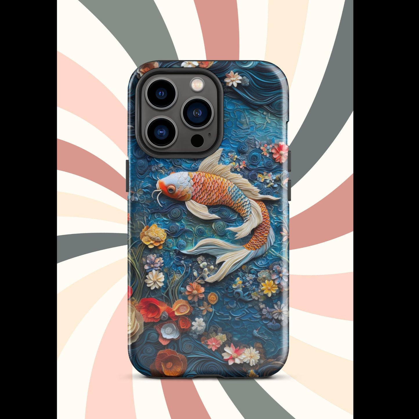 Tough Case for iPhone®, Koi Fish, Fish phone case, iphone 15 cell phone case, c;lay phone case, anutcase