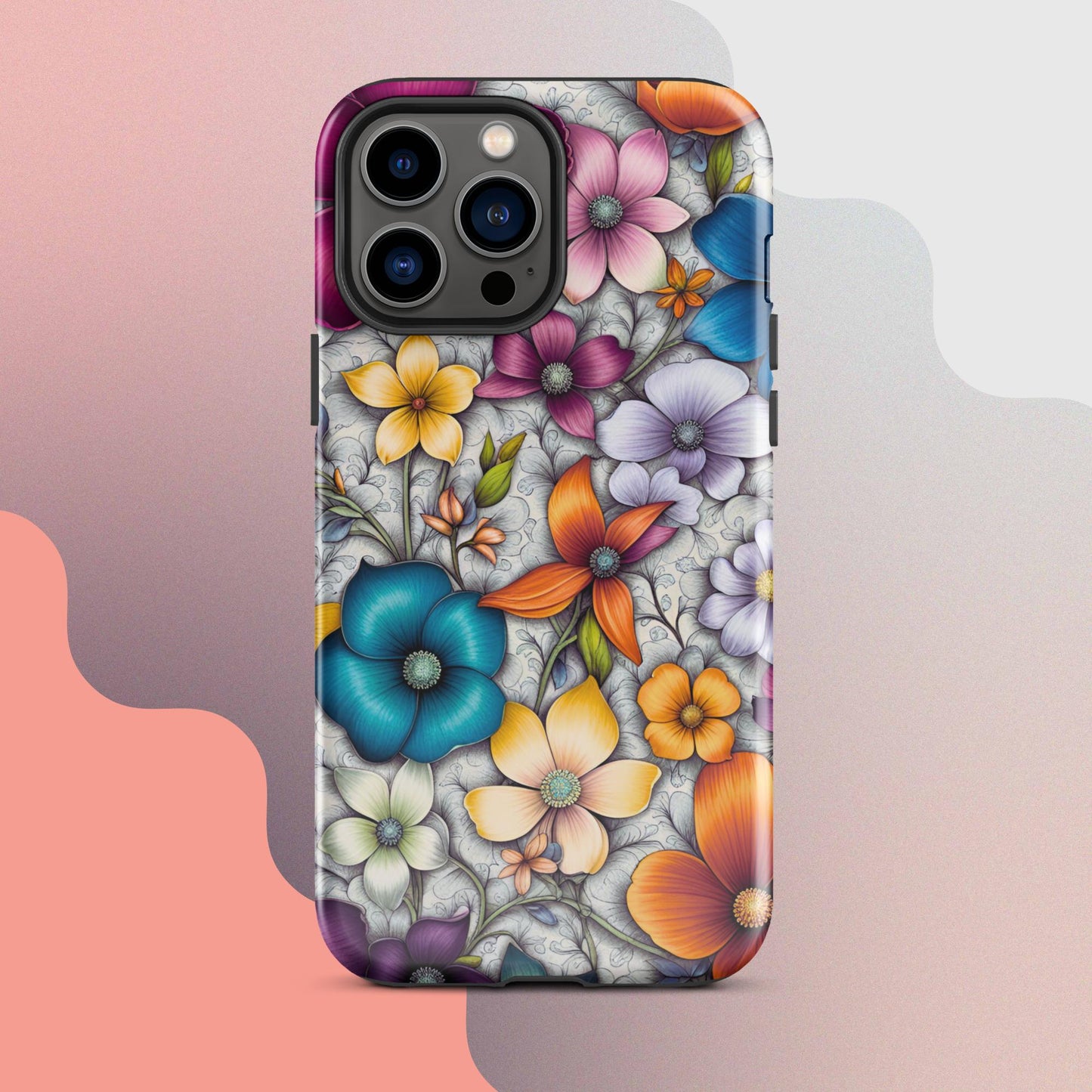 Tough Case for iPhone®, Flower iPhone cell case, Flower Iphone cellular cover