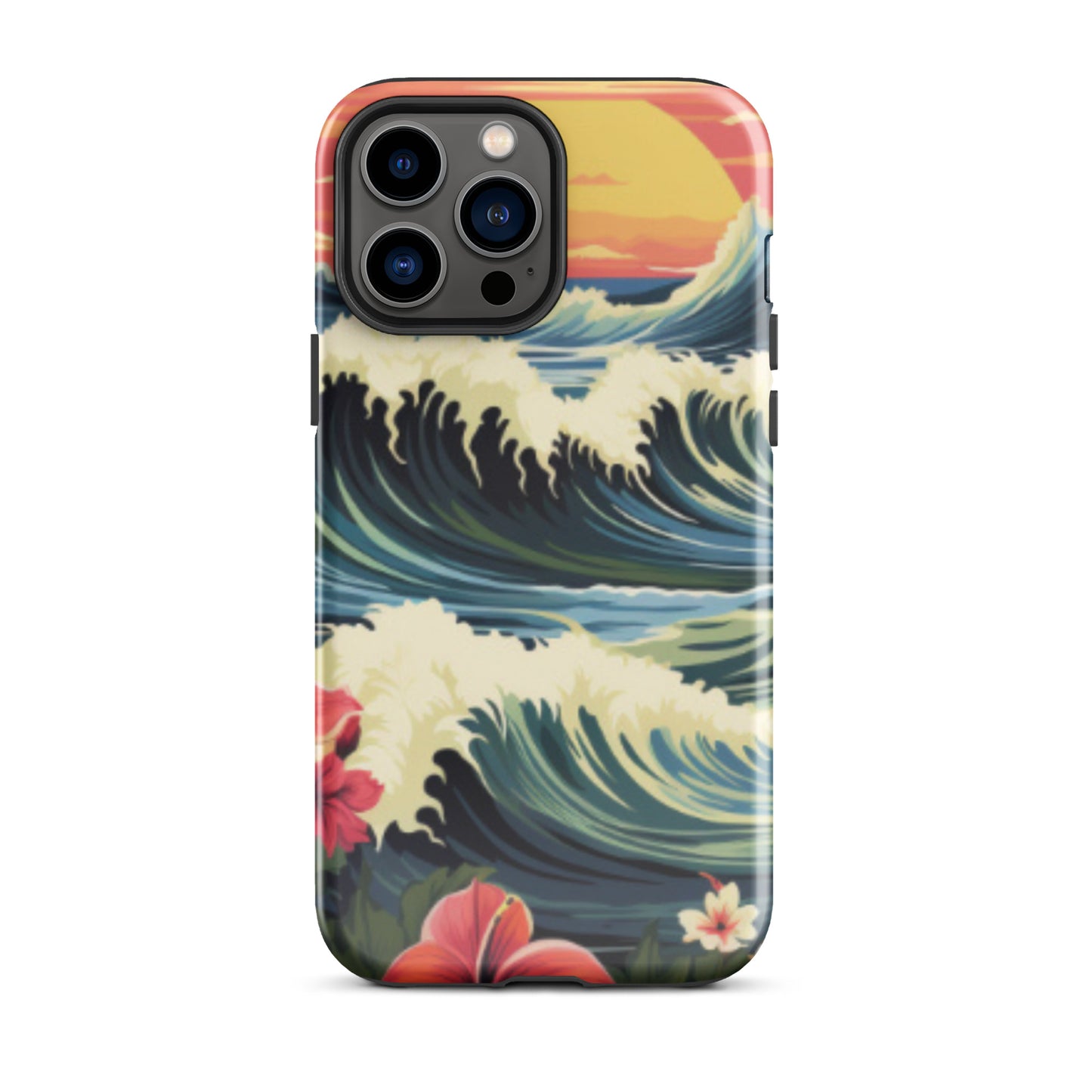 Sunset cell phone cover, Wave cell phone case, Tough Case for iPhone®