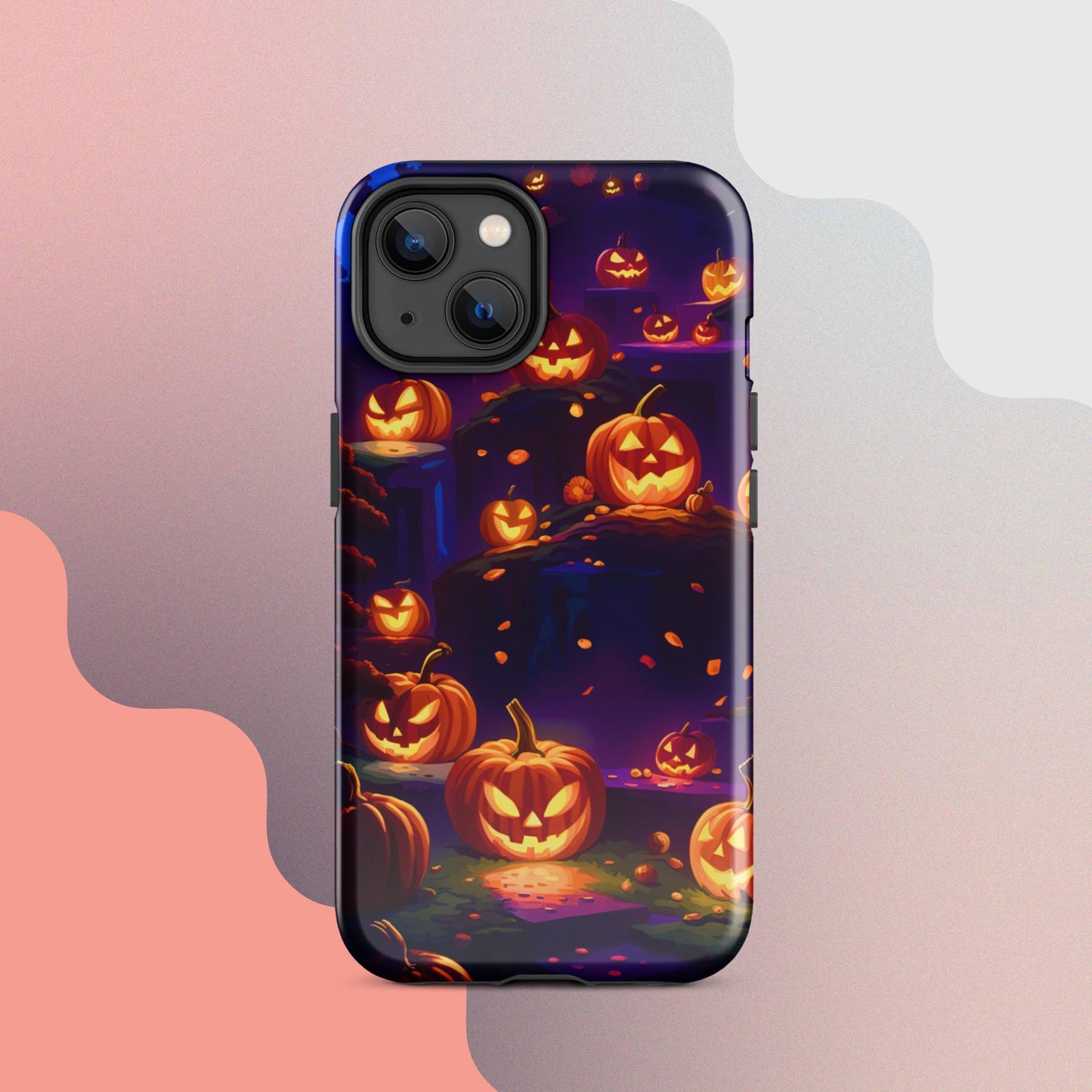 Tough Case for iPhone®, Tough Case for iPhone®, Halloween Cell phone Case, pumpkin cell phone case, iphone14, Iphone 13, iphone 12 halloween case,