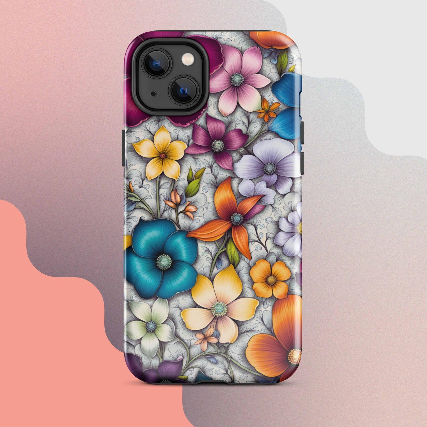 Tough Case for iPhone®, Flower iPhone cell case, Flower Iphone cellular cover