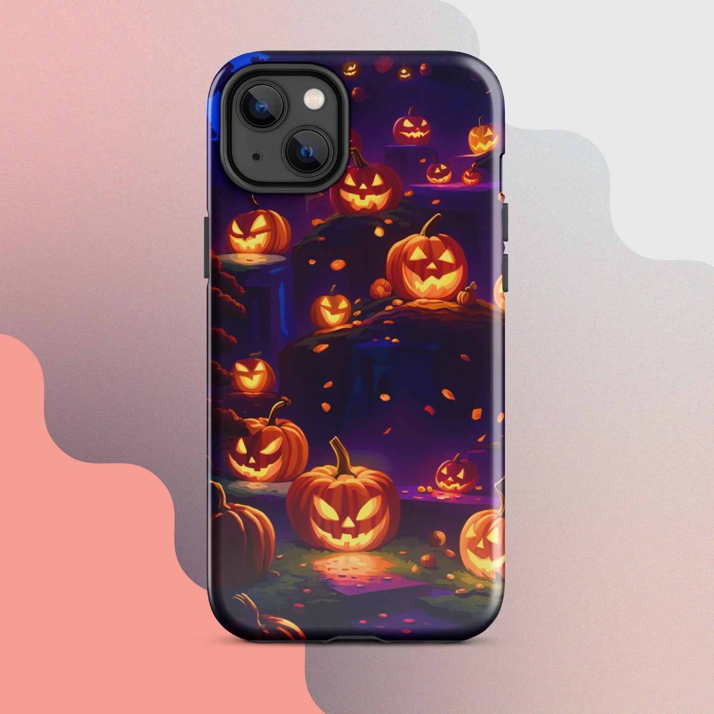 Tough Case for iPhone®, Tough Case for iPhone®, Halloween Cell phone Case, pumpkin cell phone case, iphone14, Iphone 13, iphone 12 halloween case,