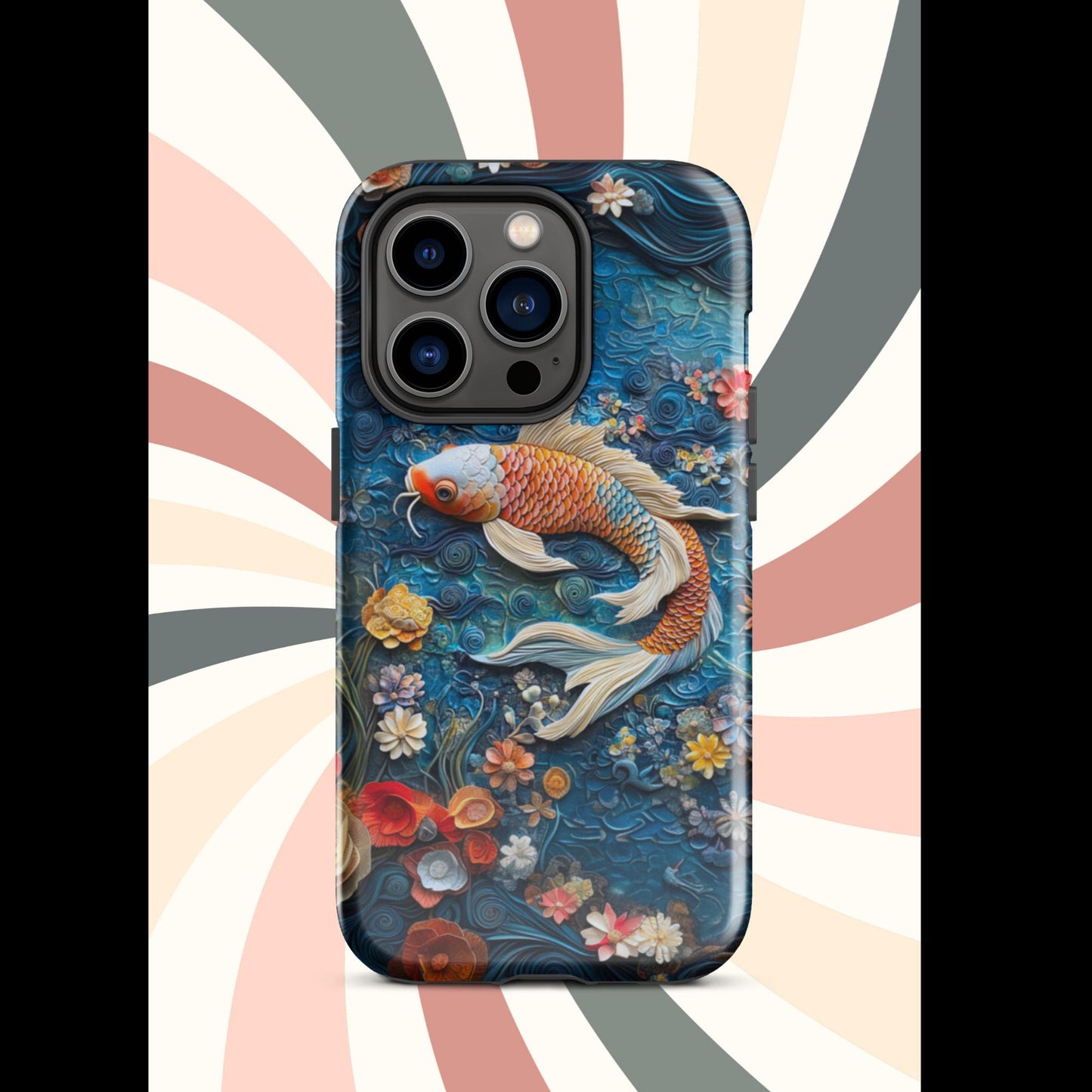 Tough Case for iPhone®, Koi Fish, Fish phone case, iphone 15 cell phone case, c;lay phone case, anutcase