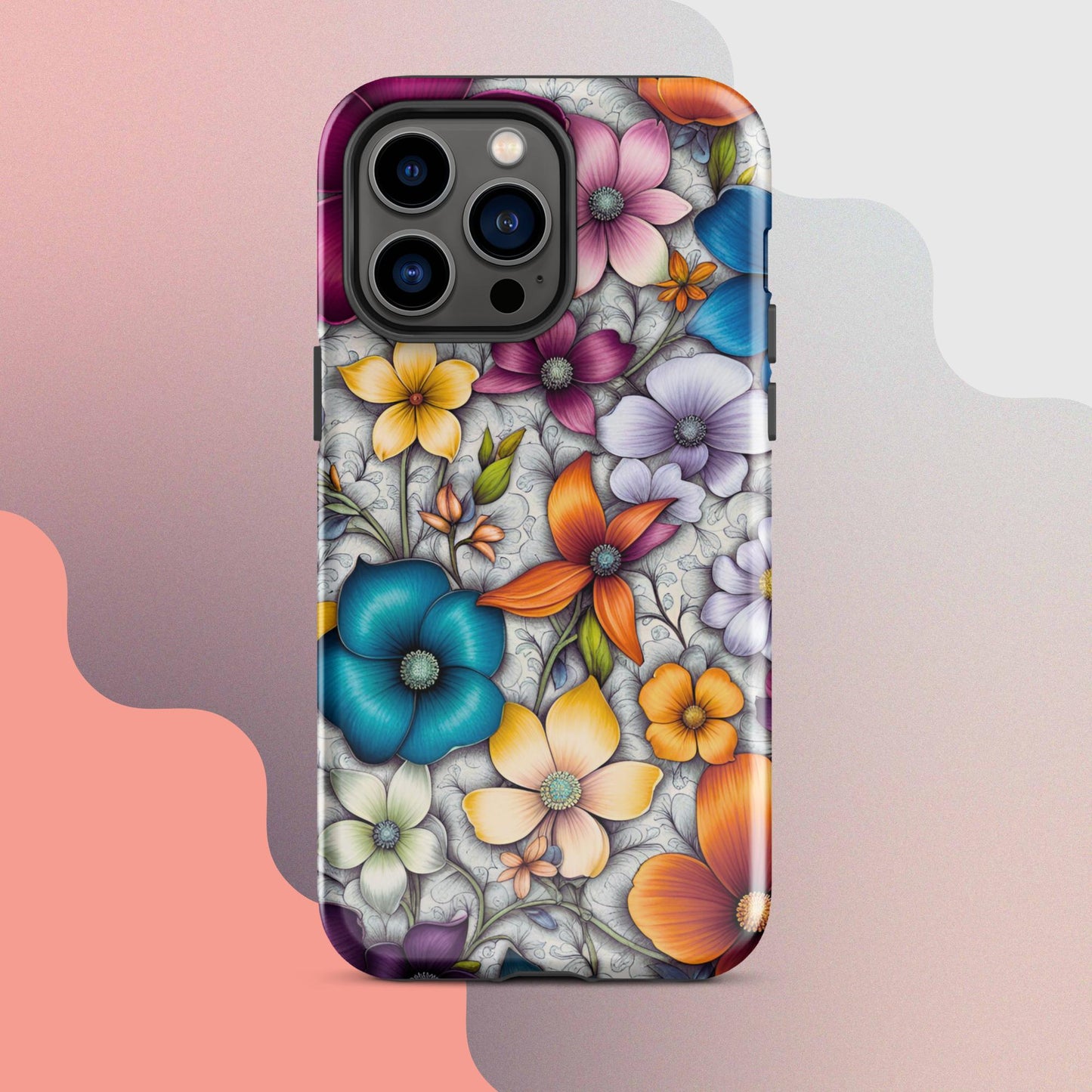 Tough Case for iPhone®, Flower iPhone cell case, Flower Iphone cellular cover