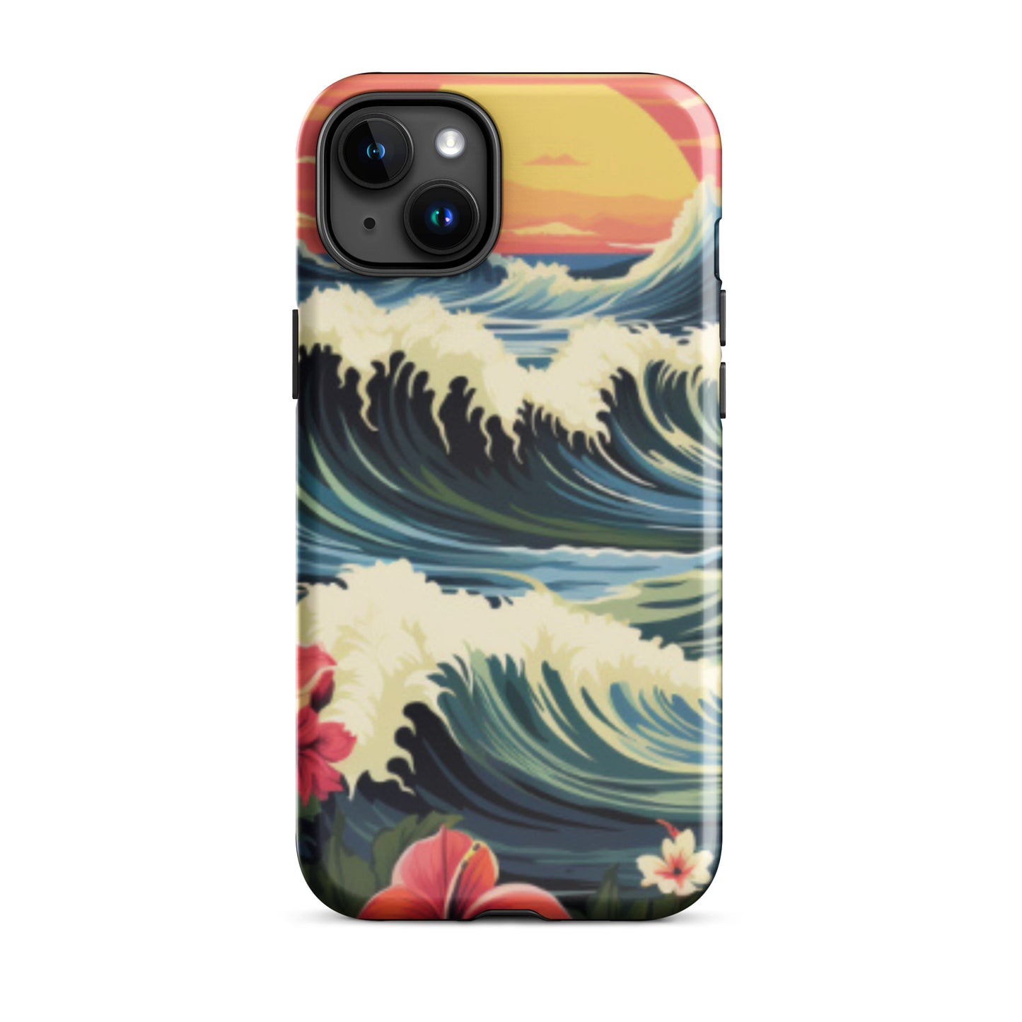 Sunset cell phone cover, Wave cell phone case, Tough Case for iPhone®