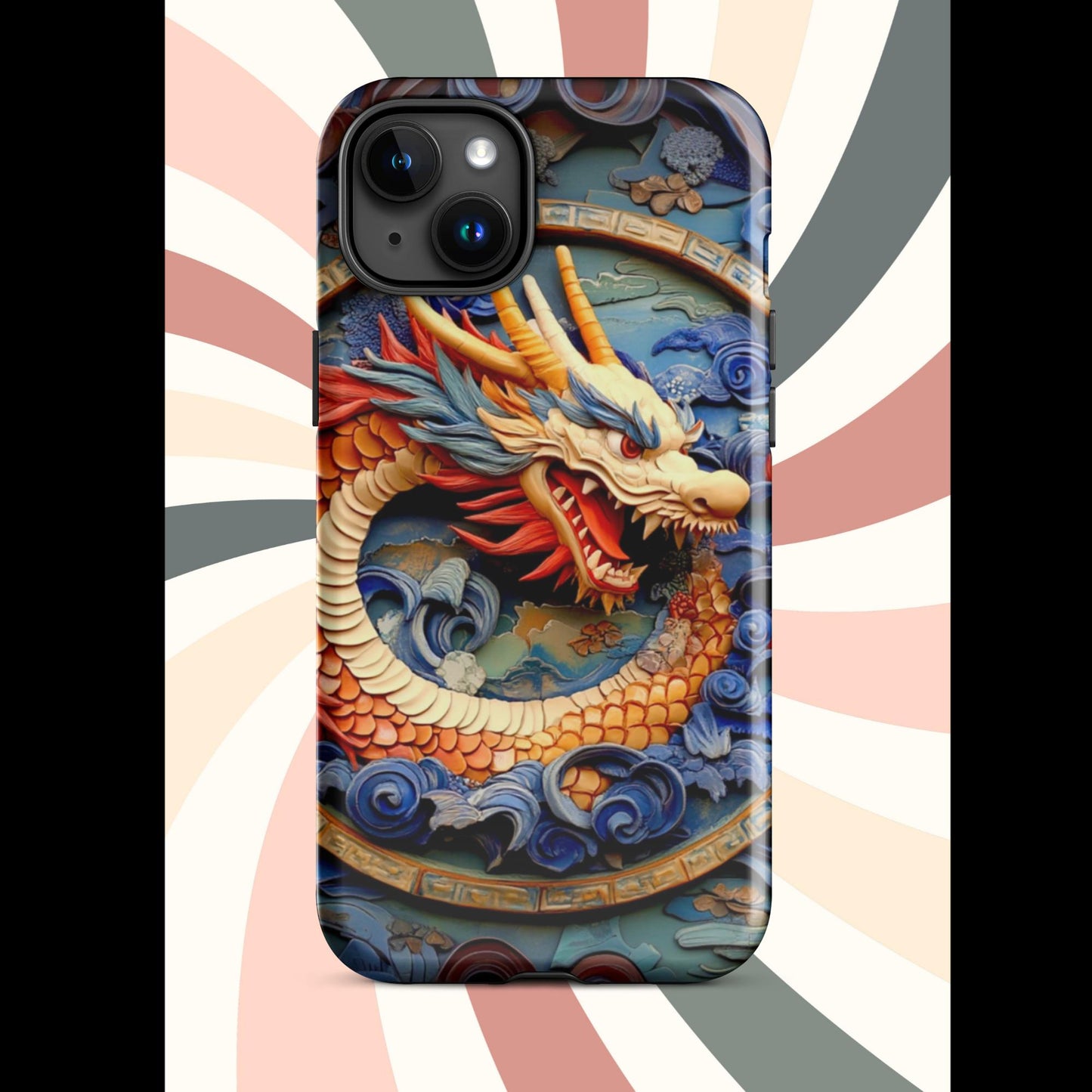 Tough Case for iPhone®, anutcase, Dragon gift, dragon phone case, iphone 15, chinese art, trending phone cases