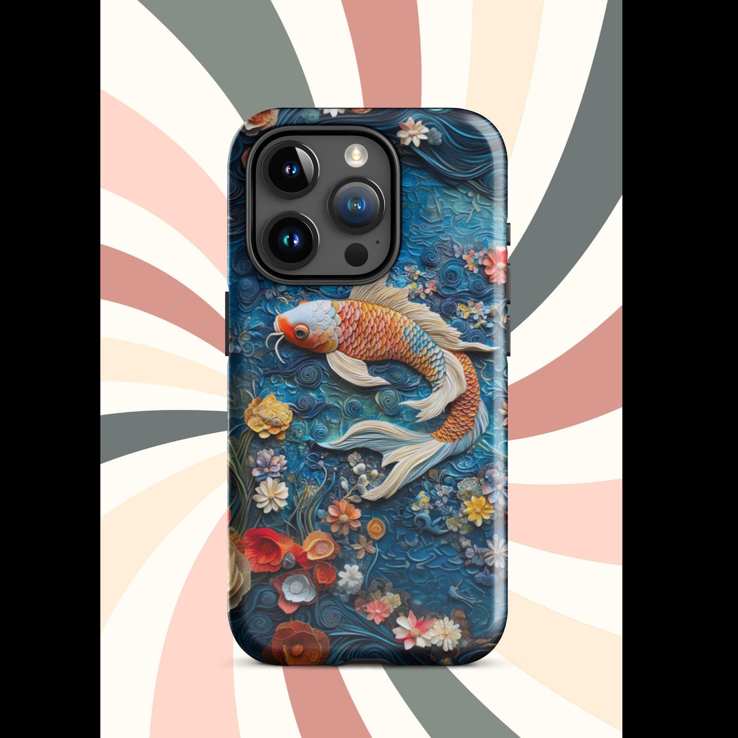 Tough Case for iPhone®, Koi Fish, Fish phone case, iphone 15 cell phone case, c;lay phone case, anutcase