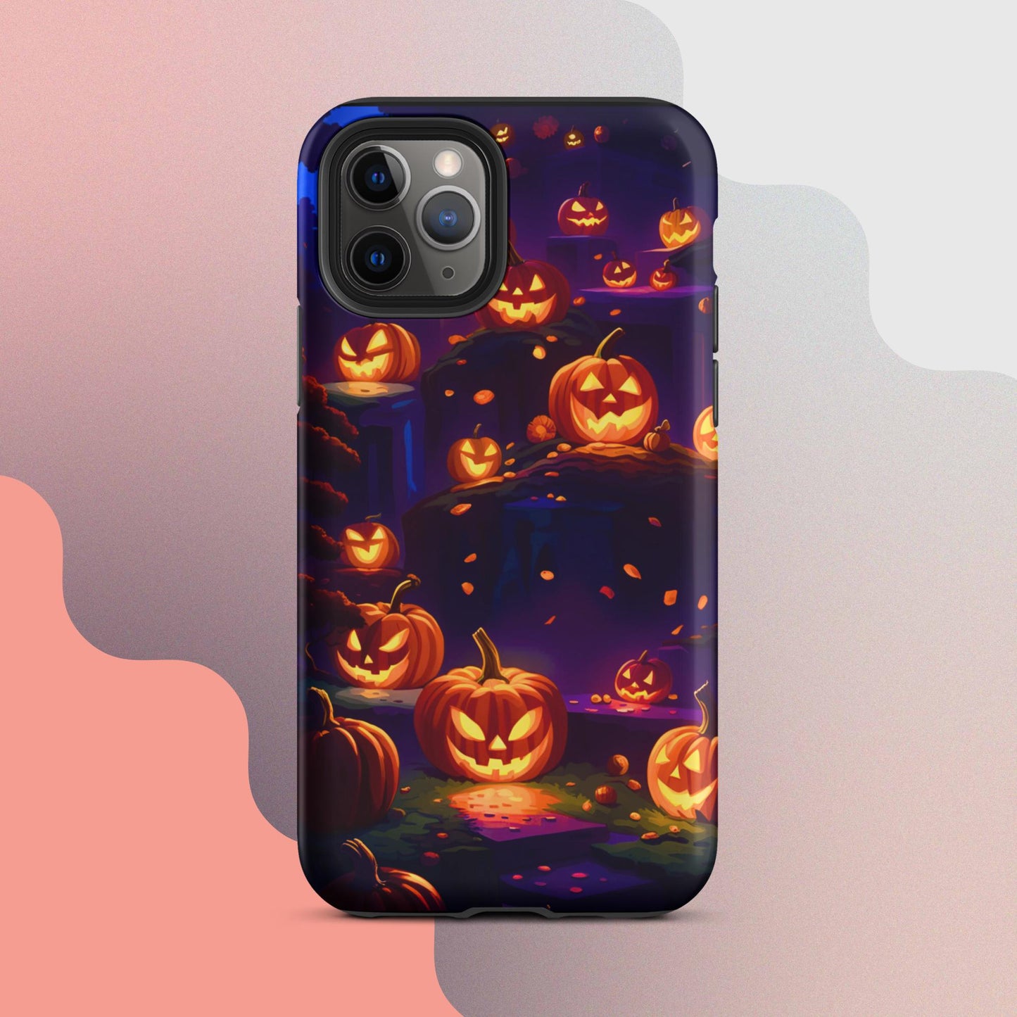 Tough Case for iPhone®, Tough Case for iPhone®, Halloween Cell phone Case, pumpkin cell phone case, iphone14, Iphone 13, iphone 12 halloween case,