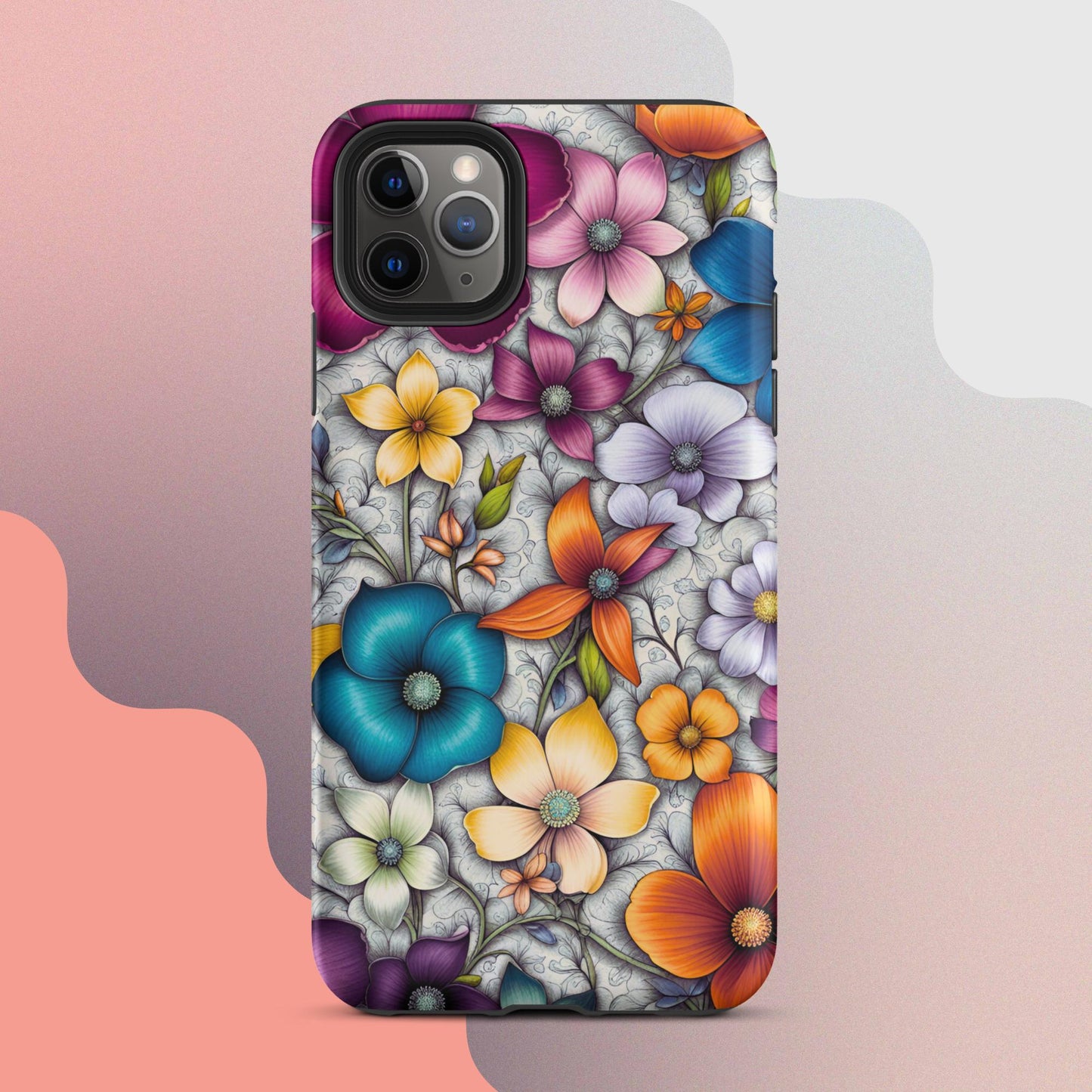 Tough Case for iPhone®, Flower iPhone cell case, Flower Iphone cellular cover