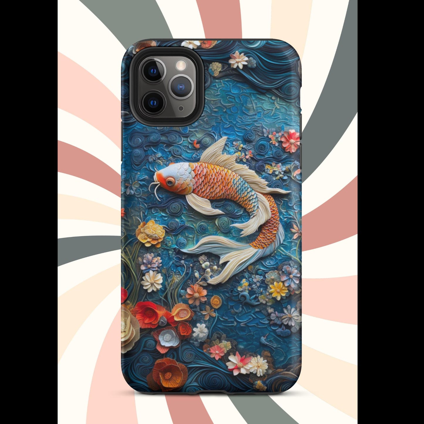 Tough Case for iPhone®, Koi Fish, Fish phone case, iphone 15 cell phone case, c;lay phone case, anutcase