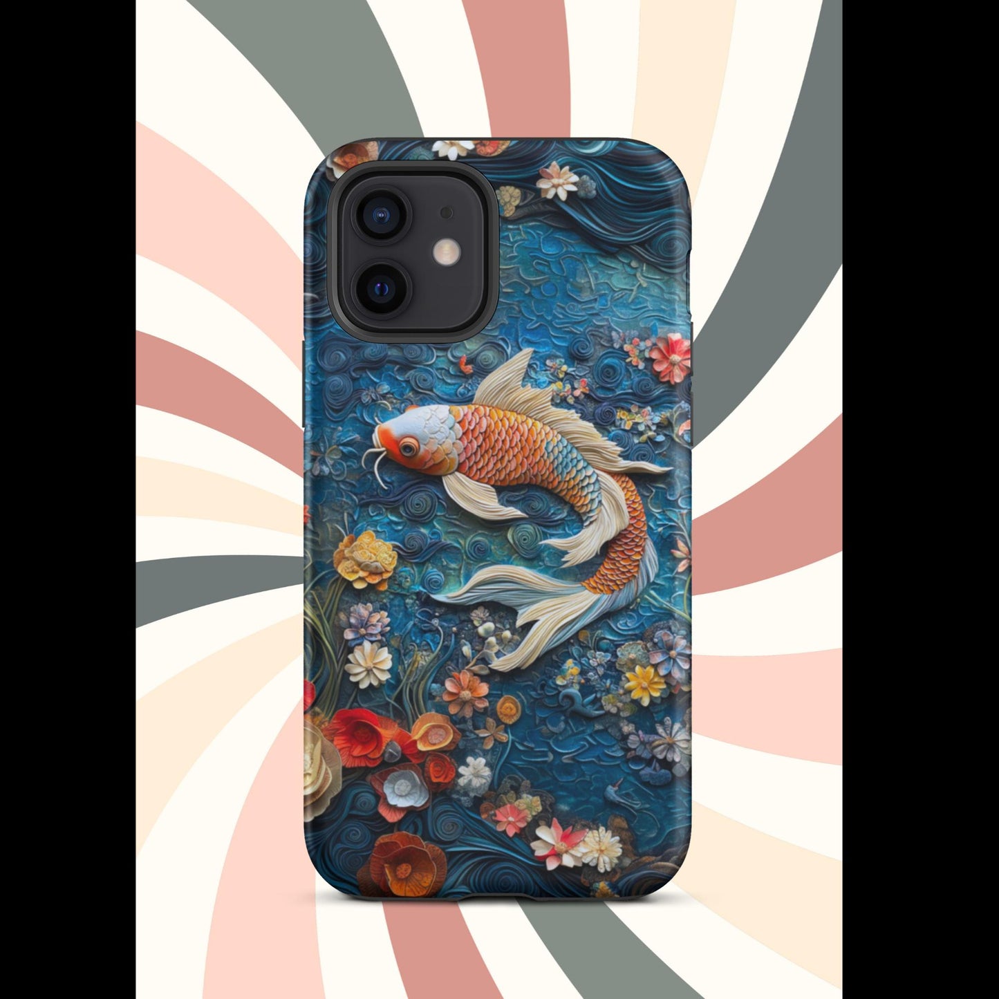 Tough Case for iPhone®, Koi Fish, Fish phone case, iphone 15 cell phone case, c;lay phone case, anutcase