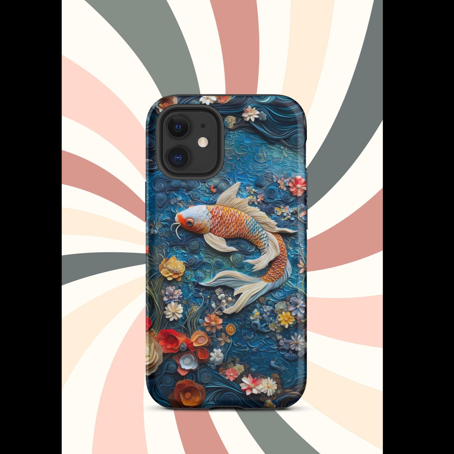 Tough Case for iPhone®, Koi Fish, Fish phone case, iphone 15 cell phone case, c;lay phone case, anutcase