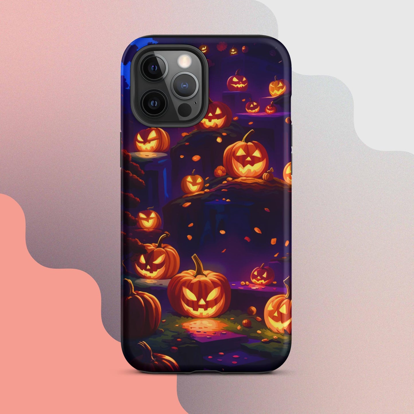 Tough Case for iPhone®, Tough Case for iPhone®, Halloween Cell phone Case, pumpkin cell phone case, iphone14, Iphone 13, iphone 12 halloween case,