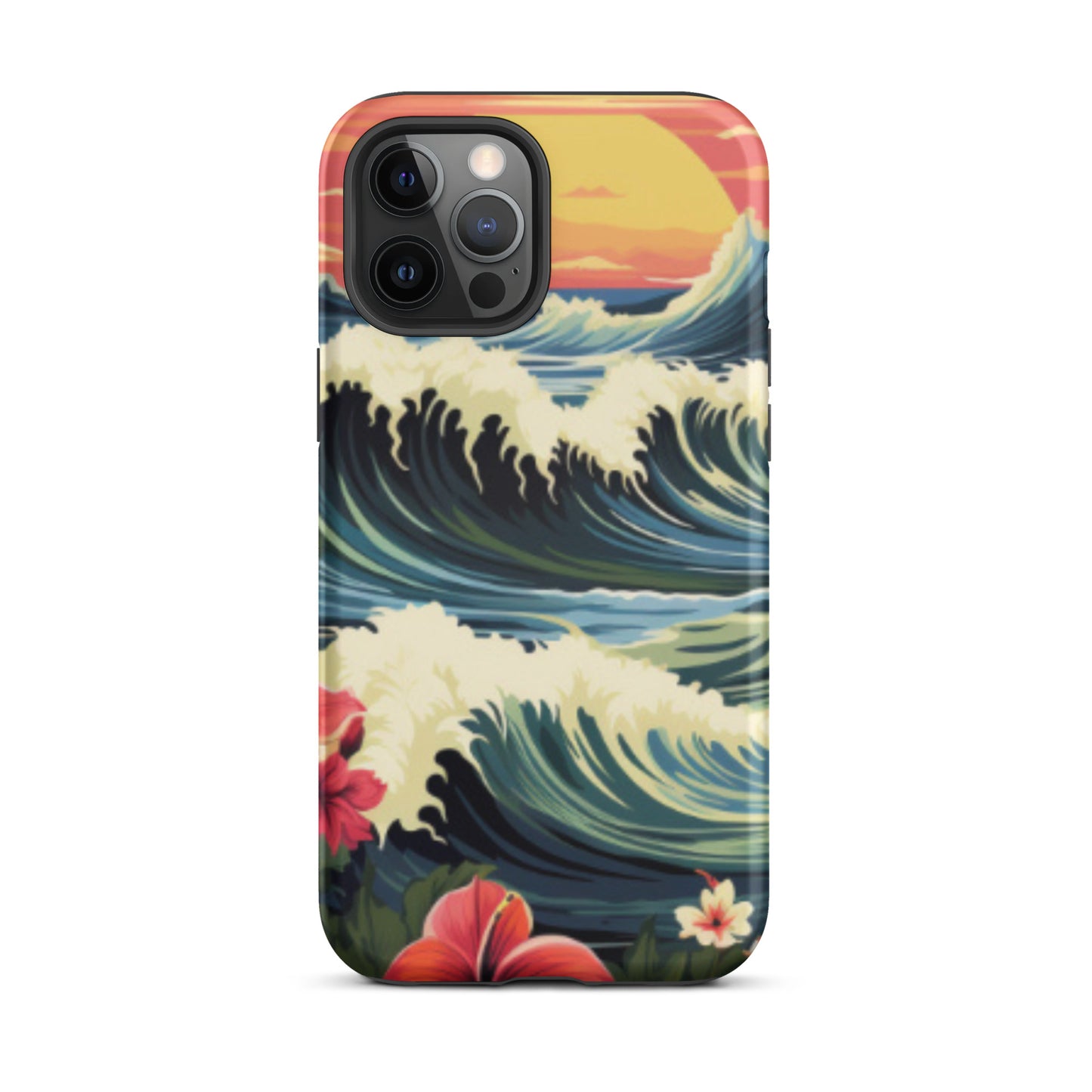 Sunset cell phone cover, Wave cell phone case, Tough Case for iPhone®