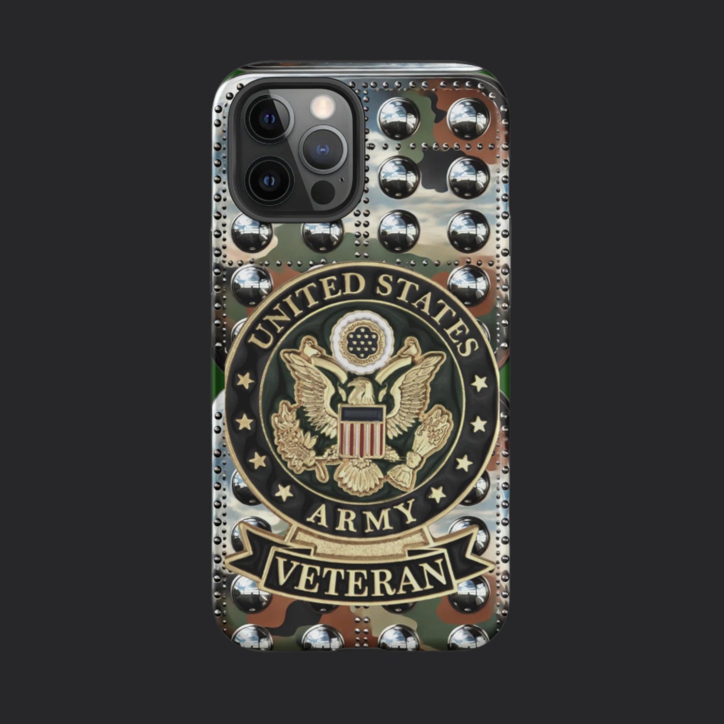 Army Veteran phone case, military phone case, retired military phone case, anutcase, Tough Case for iPhone®