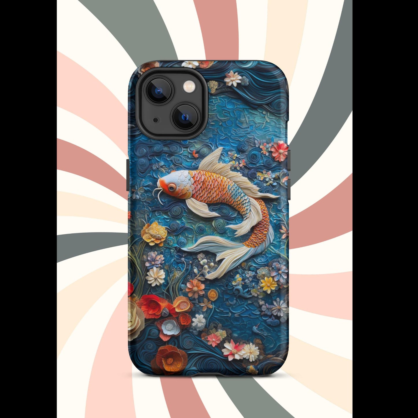 Tough Case for iPhone®, Koi Fish, Fish phone case, iphone 15 cell phone case, c;lay phone case, anutcase