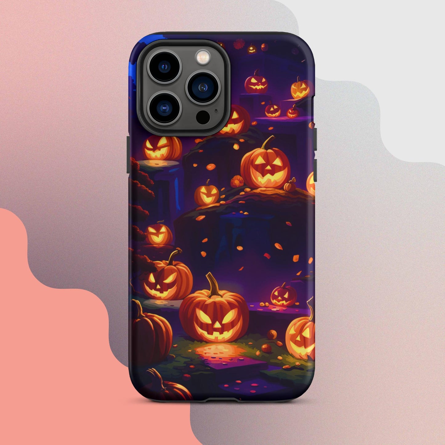 Tough Case for iPhone®, Tough Case for iPhone®, Halloween Cell phone Case, pumpkin cell phone case, iphone14, Iphone 13, iphone 12 halloween case,