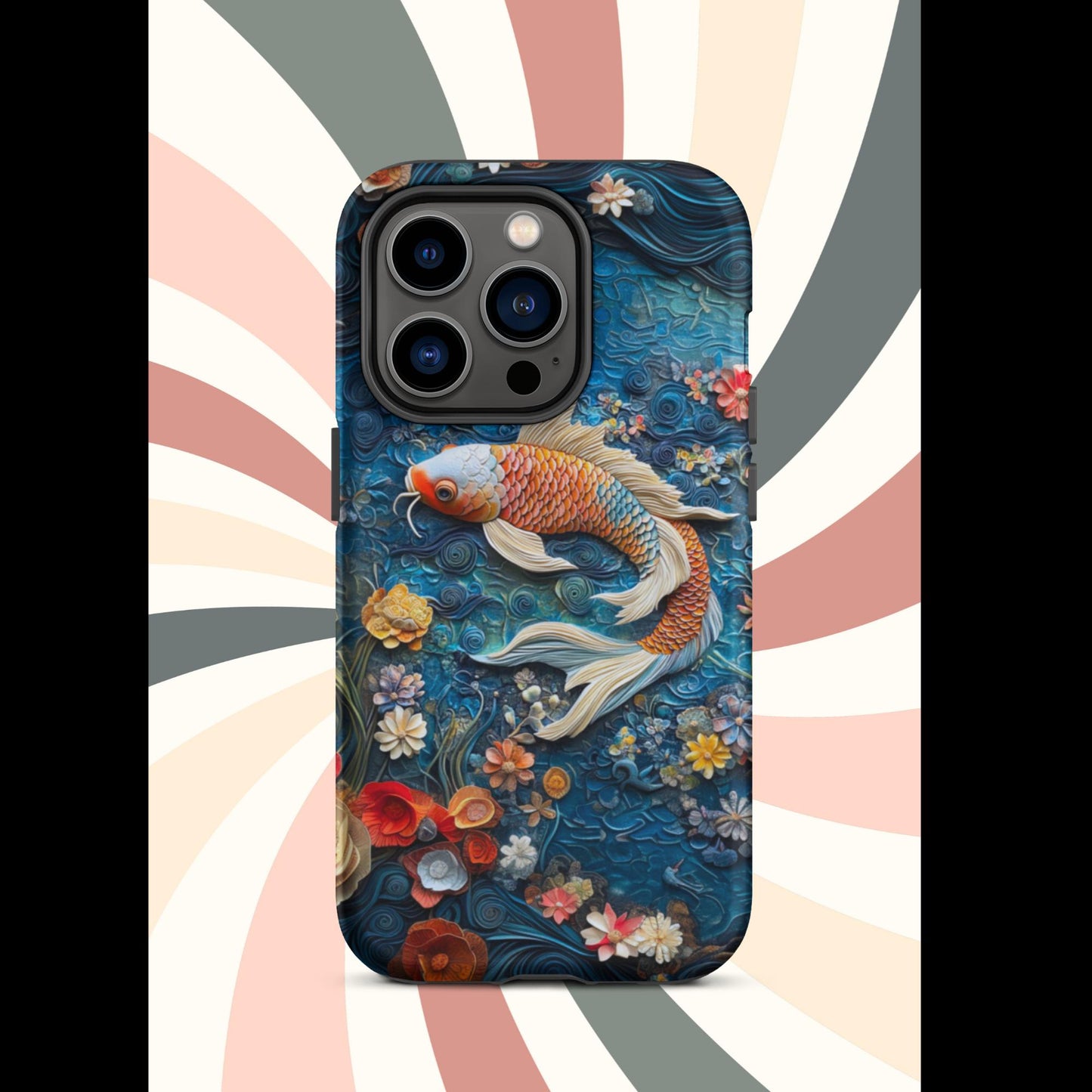 Tough Case for iPhone®, Koi Fish, Fish phone case, iphone 15 cell phone case, c;lay phone case, anutcase