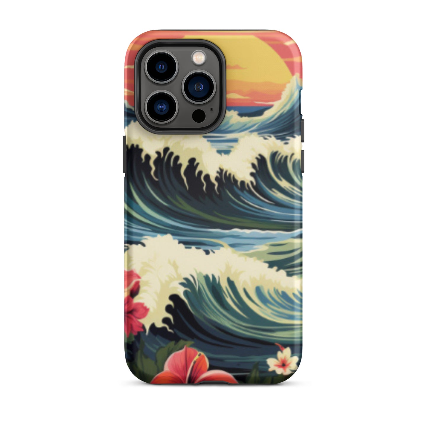 Sunset cell phone cover, Wave cell phone case, Tough Case for iPhone®