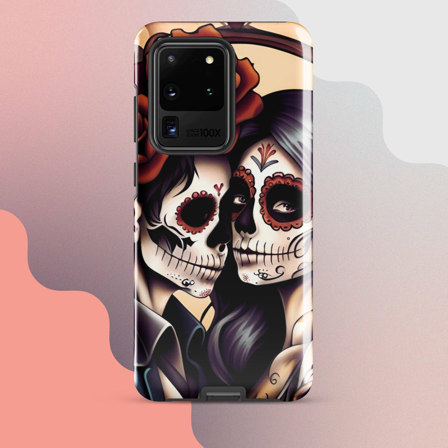 Day of the dead cell phone cover, Halloween cell phone cover,  Samsung halloween case, Skeleton phone case,  Tough case for Samsung®