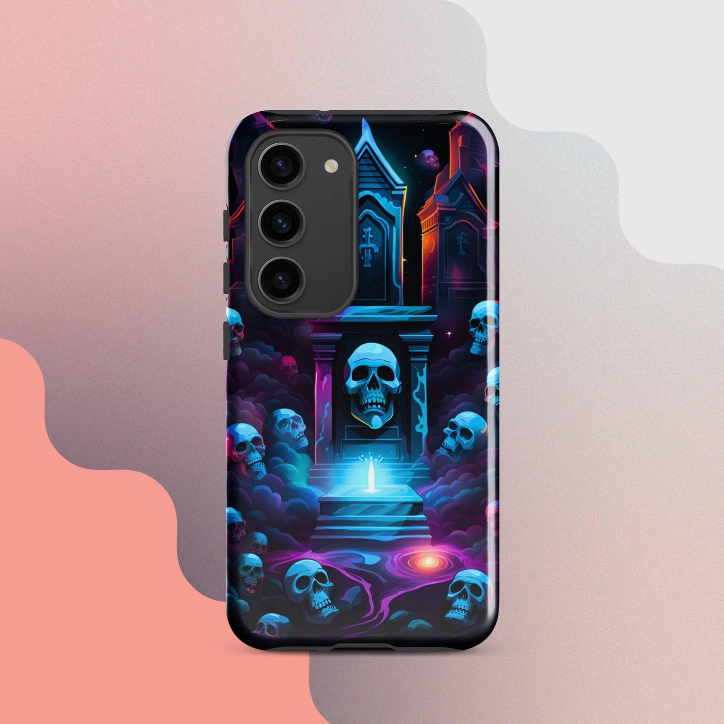 Scary graveyard halloween case, halloween phone case, Phone case for halloween, Samsung phone case, samsung 23 case