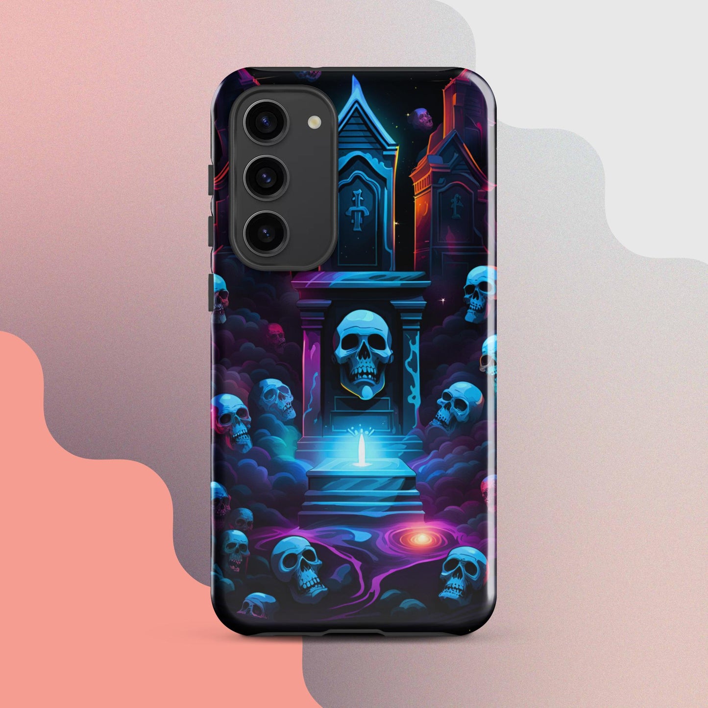 Scary graveyard halloween case, halloween phone case, Phone case for halloween, Samsung phone case, samsung 23 case