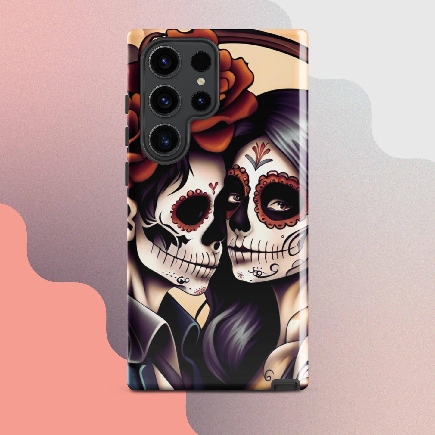 Day of the dead cell phone cover, Halloween cell phone cover,  Samsung halloween case, Skeleton phone case,  Tough case for Samsung®