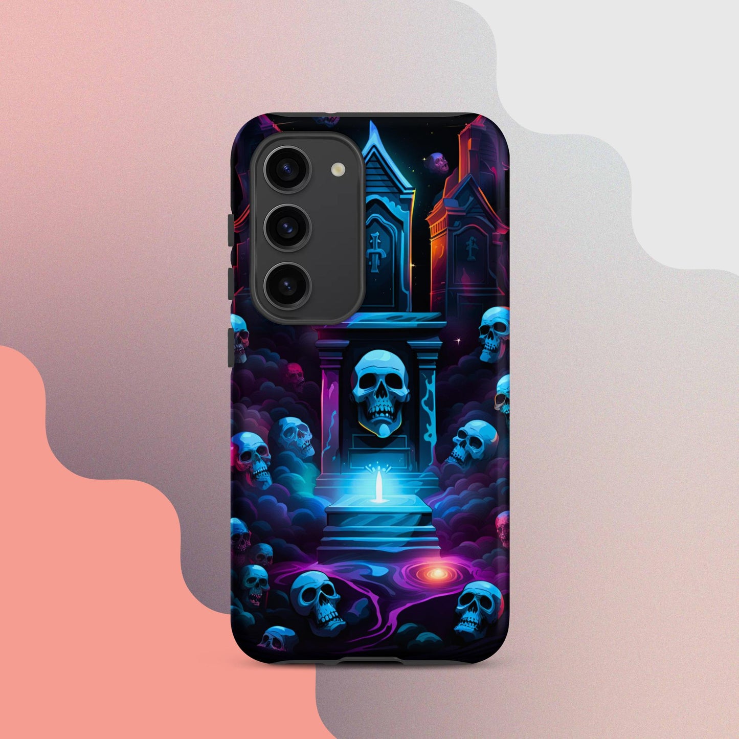 Scary graveyard halloween case, halloween phone case, Phone case for halloween, Samsung phone case, samsung 23 case