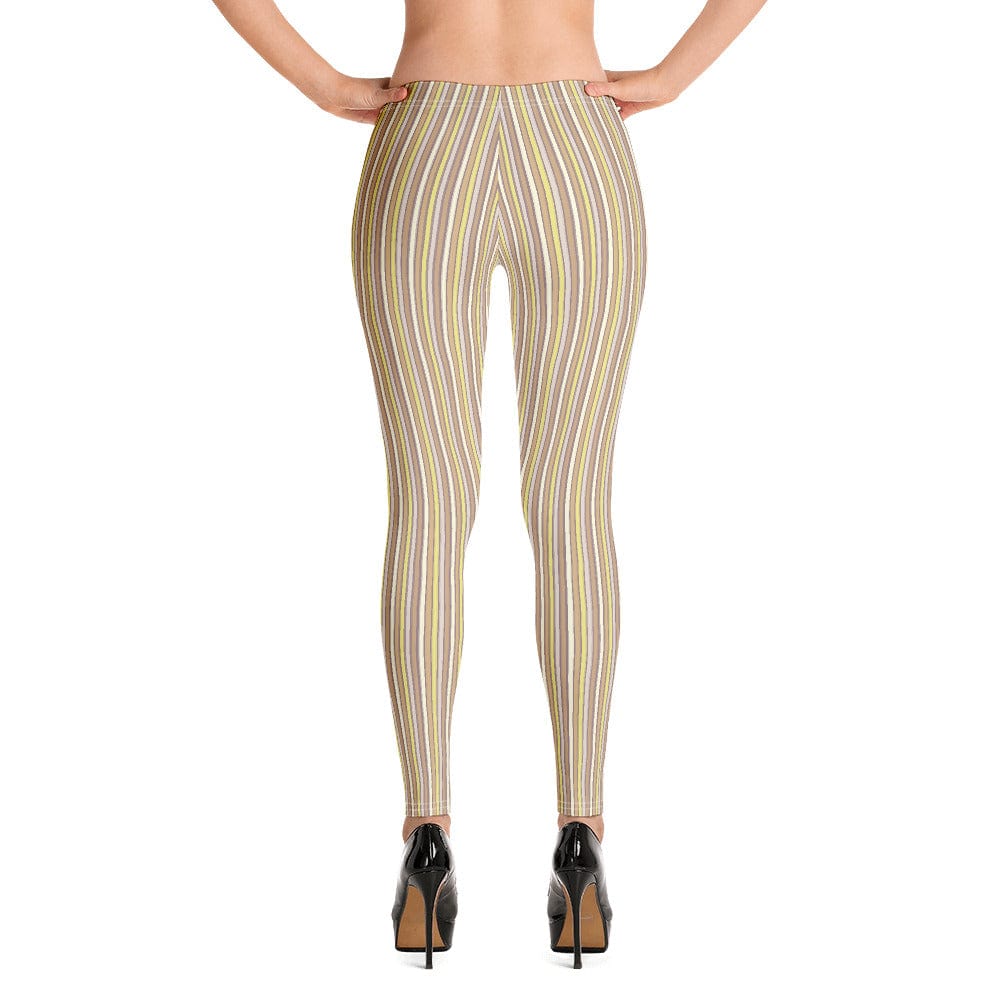 Tan striped activewear Leggings for Women Trend 2022