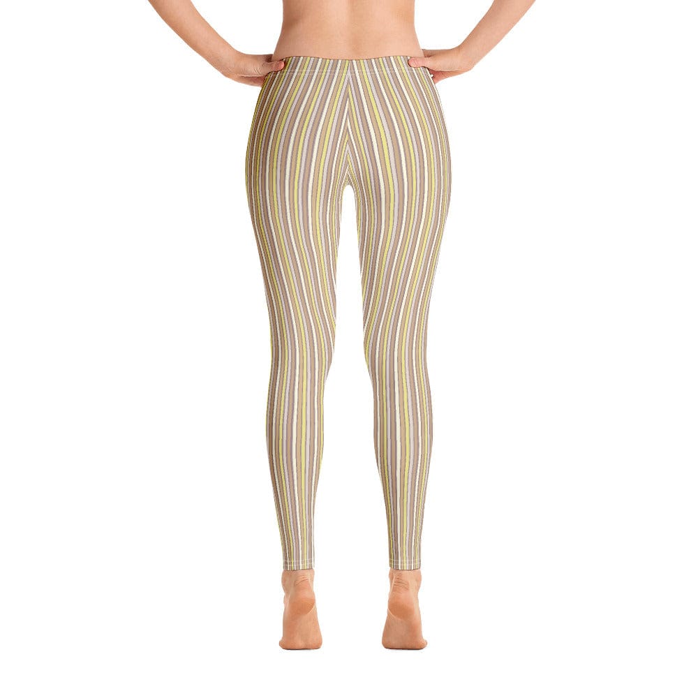 Tan striped activewear Leggings for Women Trend 2022