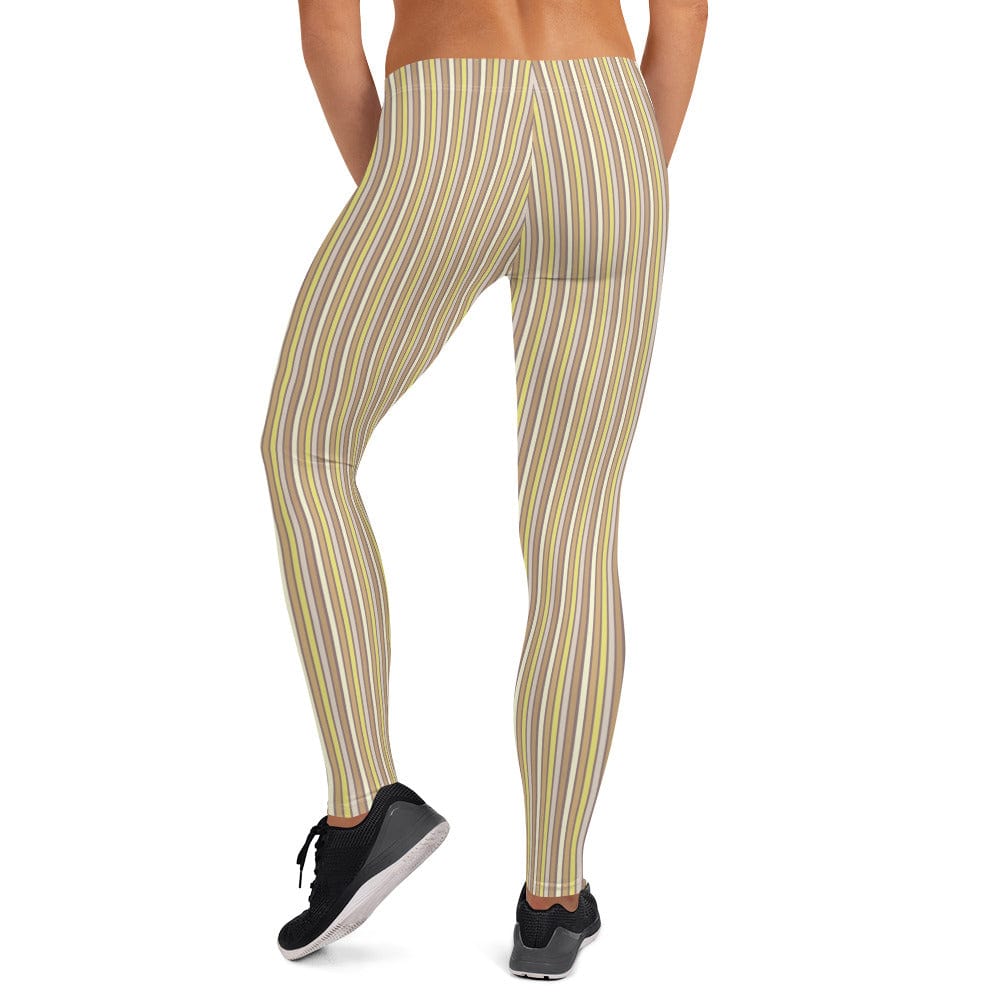 Tan striped activewear Leggings for Women Trend 2022