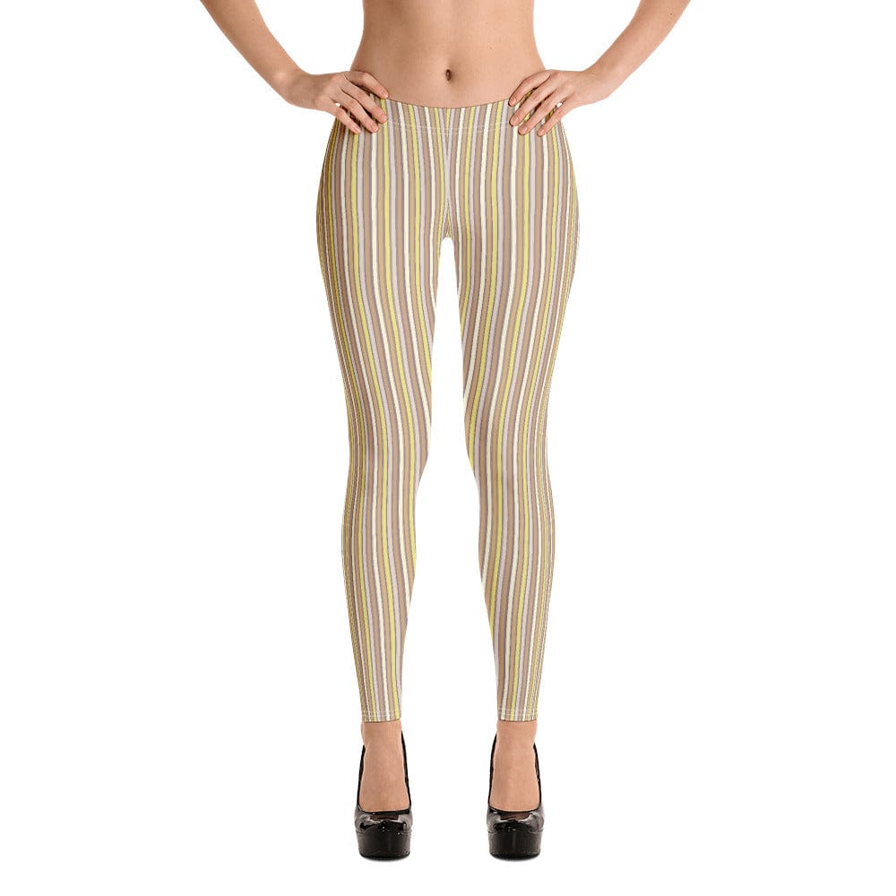 Tan striped activewear Leggings for Women Trend 2022