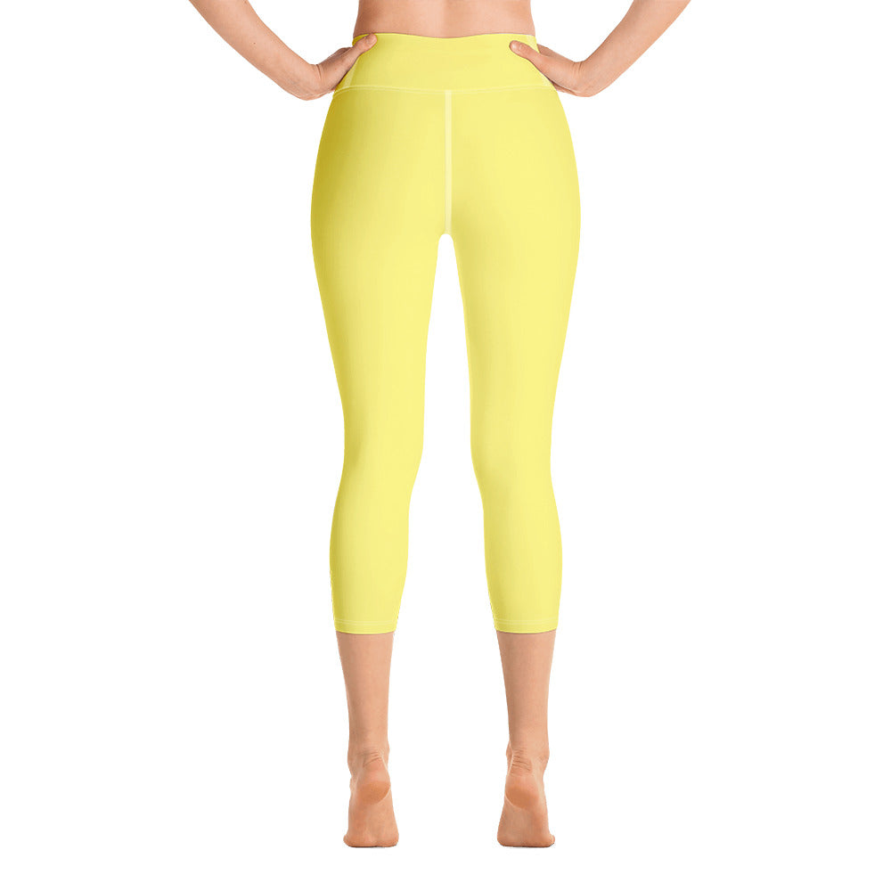 Yoga yellow Capri Leggings