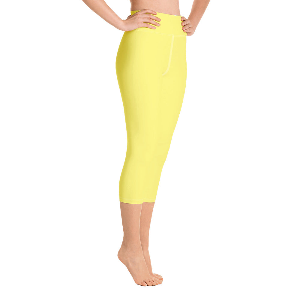 Yoga yellow Capri Leggings