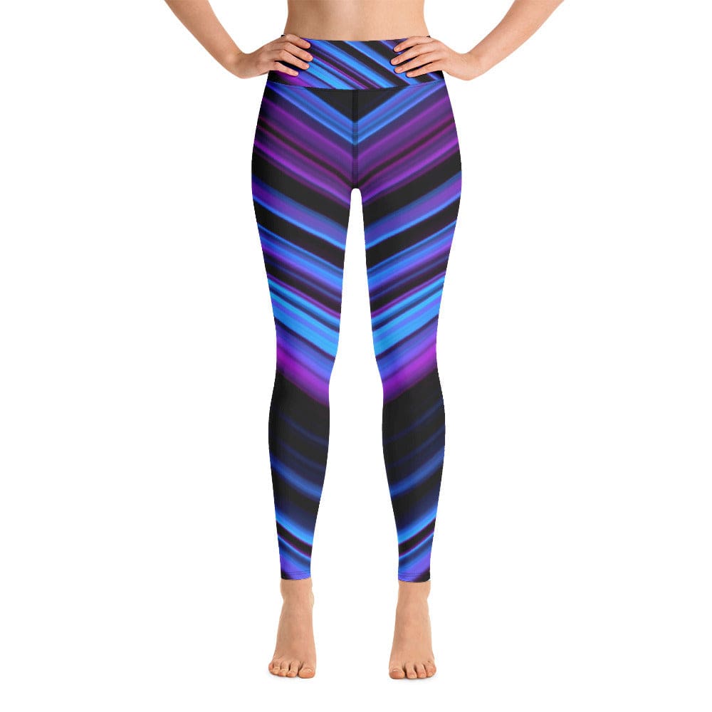 Women's Blue Energy Yoga activewear Leggings, Great for exercising and dancing