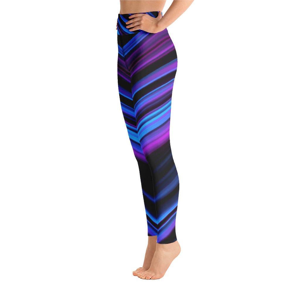 Women's Blue Energy Yoga activewear Leggings, Great for exercising and dancing