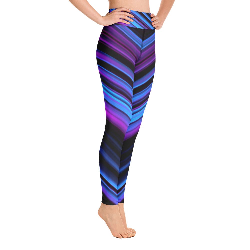 Women's Blue Energy Yoga activewear Leggings, Great for exercising and dancing