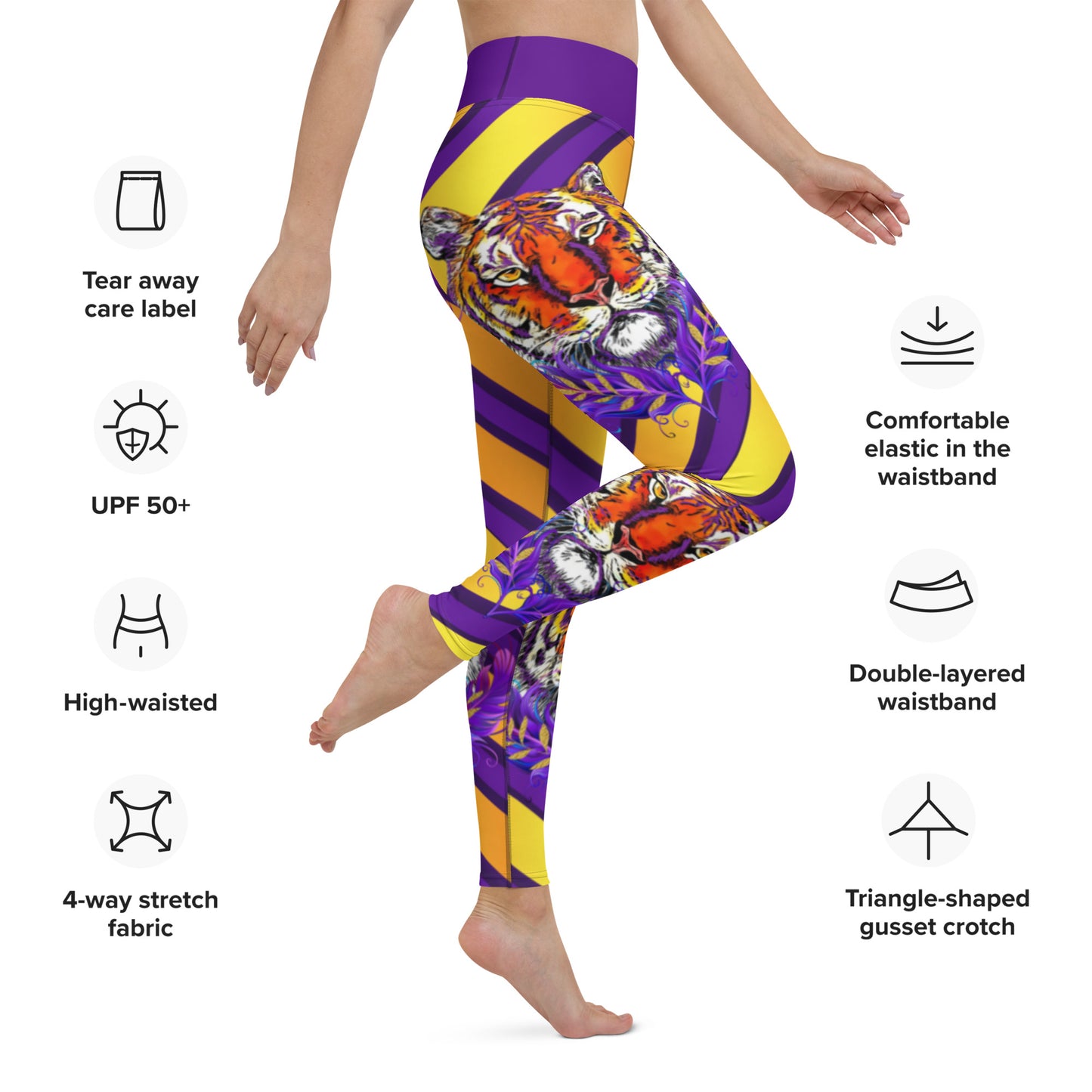 Tiger Yoga Leggings   Louisiana