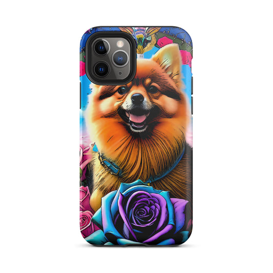 Tough Case for iPhone®, Pomeranian dog phone case for her, dog cell phone case, animal, iPhone, case